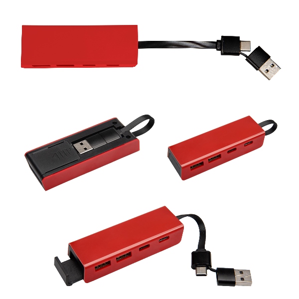 Rabs Type-C & Usb Hub With Phone Stand
