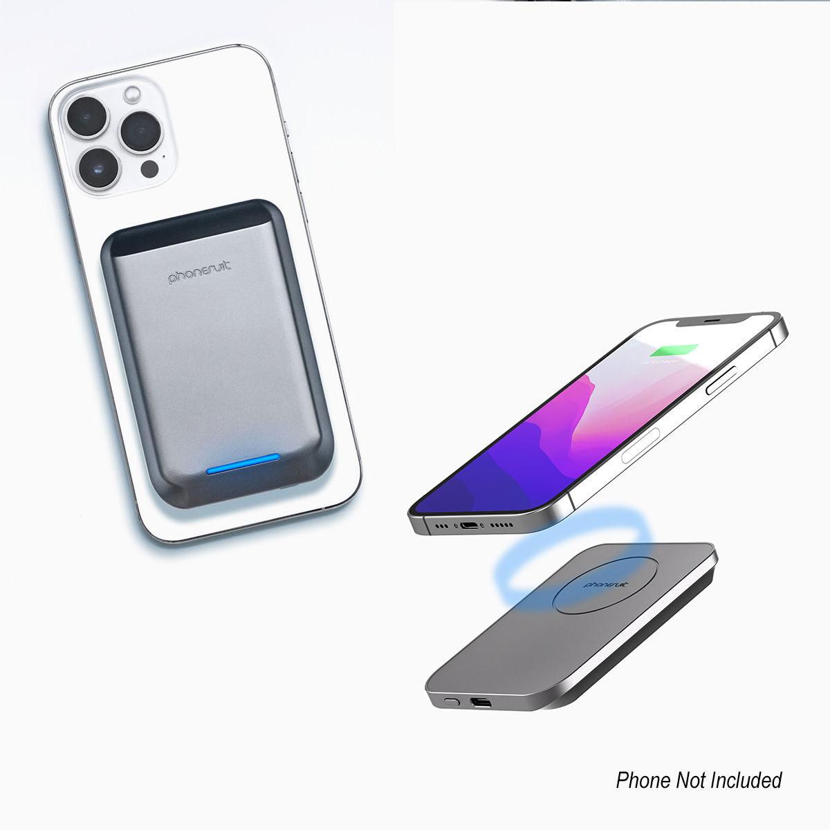 5,000Mah Phonesuit® Mag Max Wireless Portable Pocket Charger & Ba