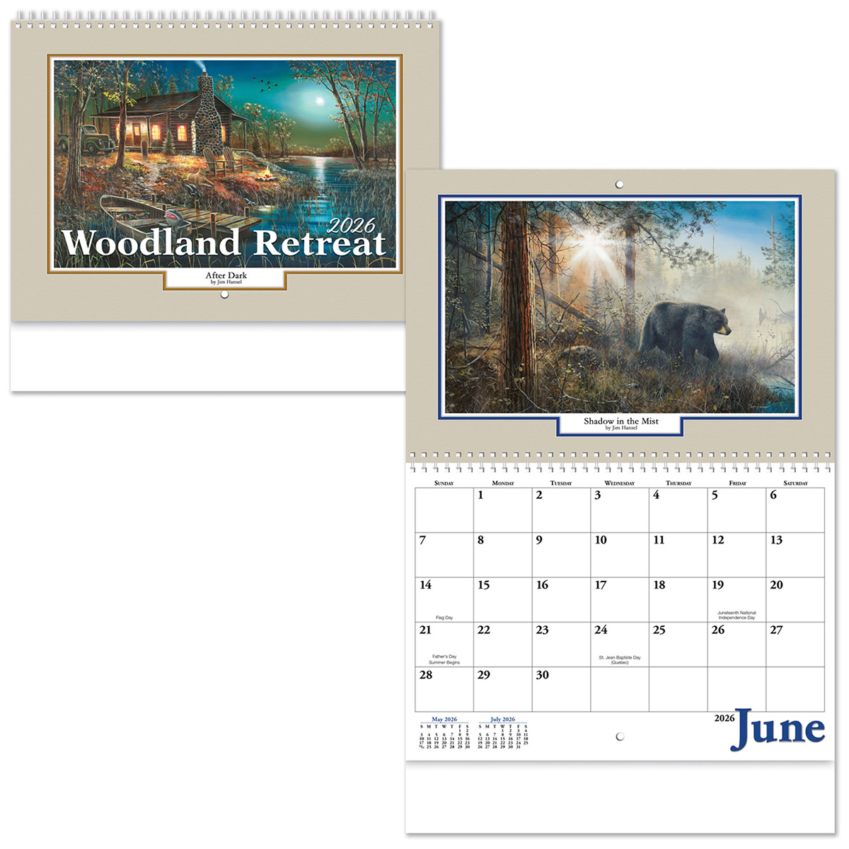 Woodland Retreat Spiral Wall Calendar