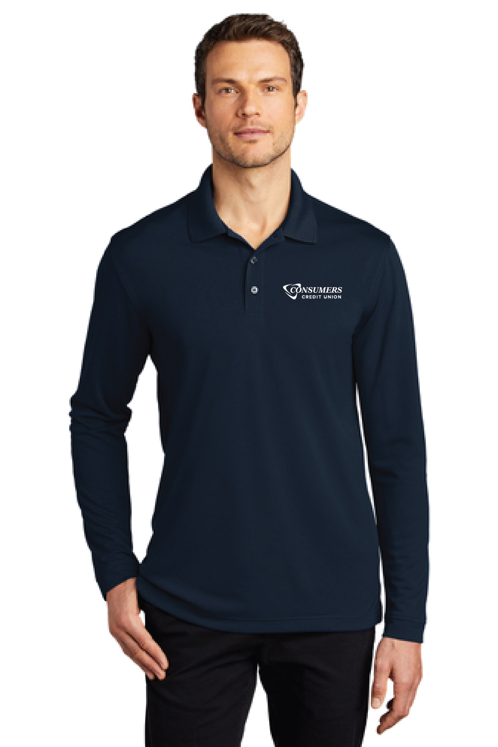 UV Micro-Mesh Long Sleeve Polo