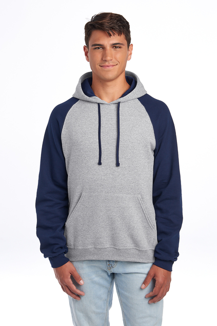 Jerzees® Unisex NuBlend® Colorblock Raglan Hoodie Sweatshirt
