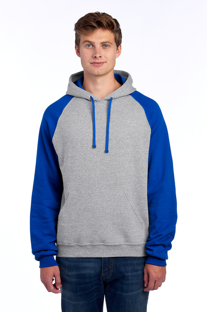 Jerzees® Unisex NuBlend® Colorblock Raglan Hoodie Sweatshirt
