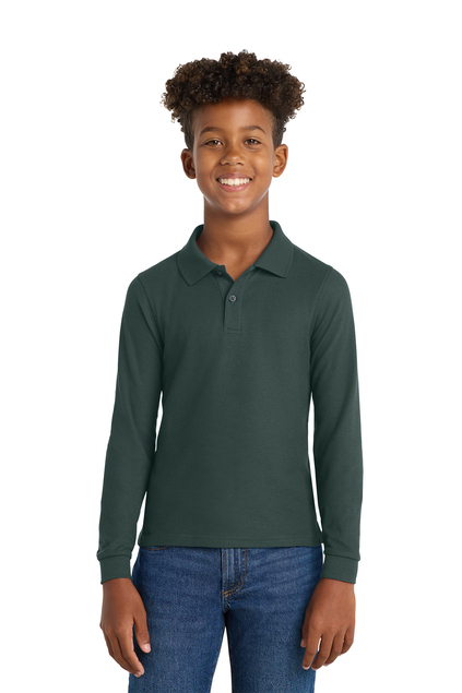 Port Authority® - Youth Long Sleeve Silk Touch™ Polo
