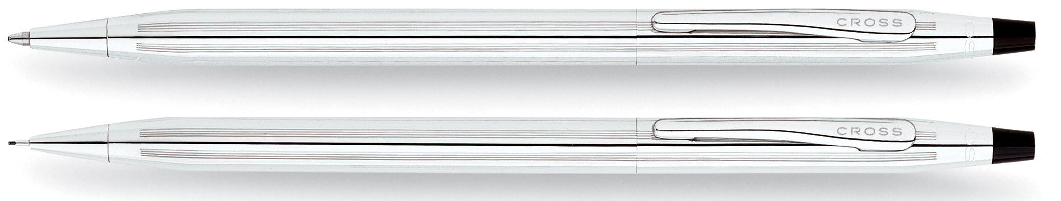 Classic Century Lustrous Chrome Pen and Pencil Set