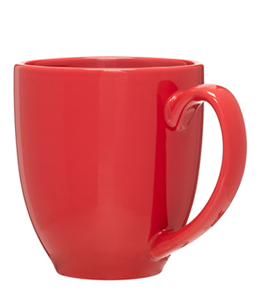 15 oz Ceramic Mug with Glossy Colored Exterior and Glossy Colored