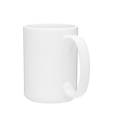 15 oz Ceramic Mug with Glossy Colored Exterior and Lossy Colored