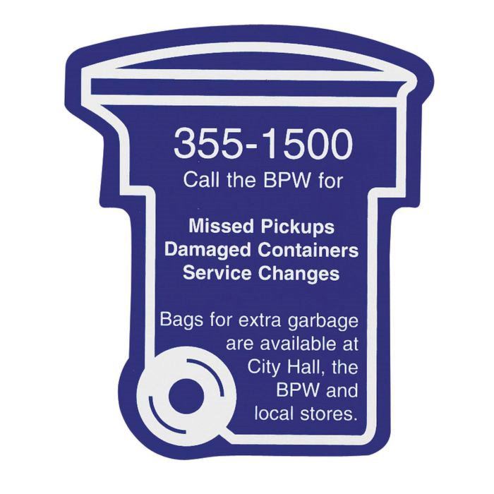 Trash / Recycling Bin Magnet