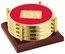 Four Coasters with Solid Cherry Tray