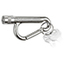 Metal Carabiner Flashlight with Split Ring Attachment