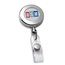Circle Chrome Retractable Badge Holder