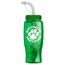 Poly-Pure - 27 oz. Transparent Bottle-Straw Lid