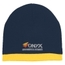 Knit Beanie With Stripe_Embroidered