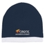 Knit Beanie With Stripe_Embroidered