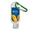 1.9 oz. Clear Sanitizer in Clear Bottle with Carabiner