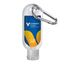 1.9 oz. Clear Sanitizer in Clear Bottle with Carabiner