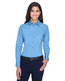 Harriton Ladies' Easy Blend™ Long-Sleeve Twill Shirt with Stain-R