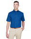 Harriton Men's Easy Blend™ Short-Sleeve Twill Shirt with Stain-Re