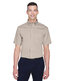 Harriton Men's Easy Blend™ Short-Sleeve Twill Shirt with Stain-Re