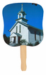 Stock Design Hand Fan - White Church