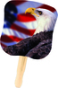 Stock Design Hand Fan - Bald Eagle/Usa Flag