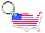 Usa Key Fob with Flag