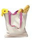 BAGedge Canvas Tote with Contrasting Handles