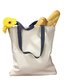 BAGedge Canvas Tote with Contrasting Handles