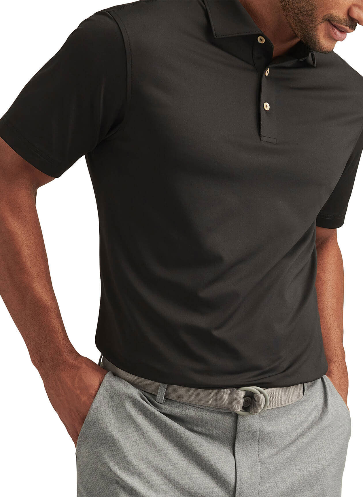 Day Automation - Peter Millar Men's Solid Performance Polo - Self Collar